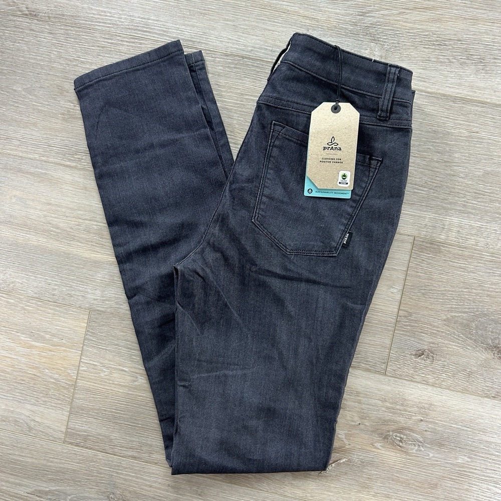 NWT prAna 2 Regular Kayla High Rise Jeans Womens 26x32  Denim Solid Stretch